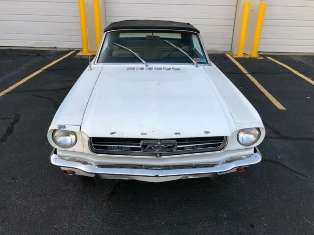1965 White Ford Mustang Convertible