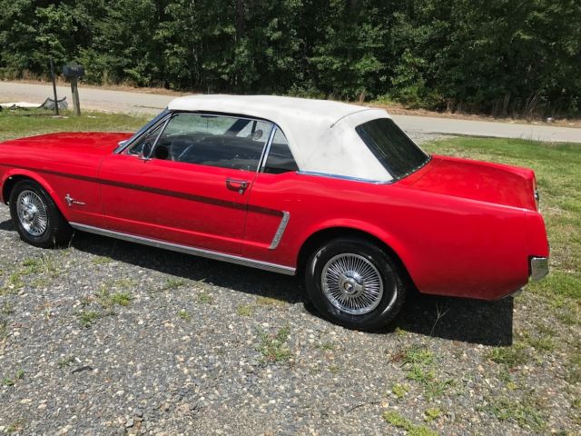 1965 Red Ford Mustang Convertible
