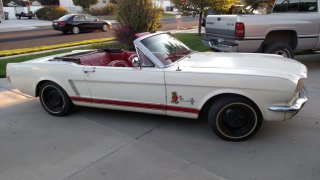 1965 WHITE Ford Mustang CONVERTIBLE
