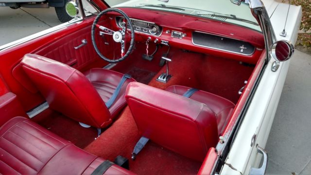 1965 WHITE Ford Mustang CONVERTIBLE
