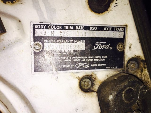 1965 White Ford Mustang Coupe