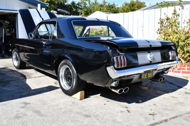 1965 Black with Silver Rally Stripes Ford Mustang Coupe