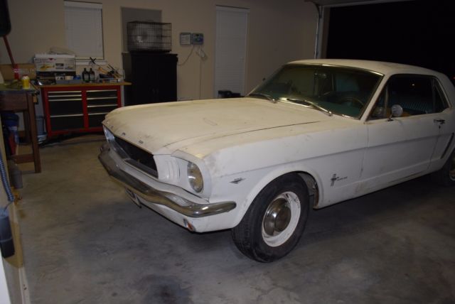 1965 White Ford Mustang Coupe