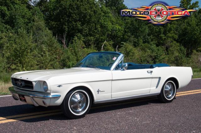 1965 White Ford Mustang Convertible