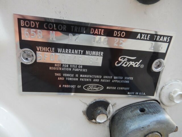 1965 White Ford Mustang Sedan