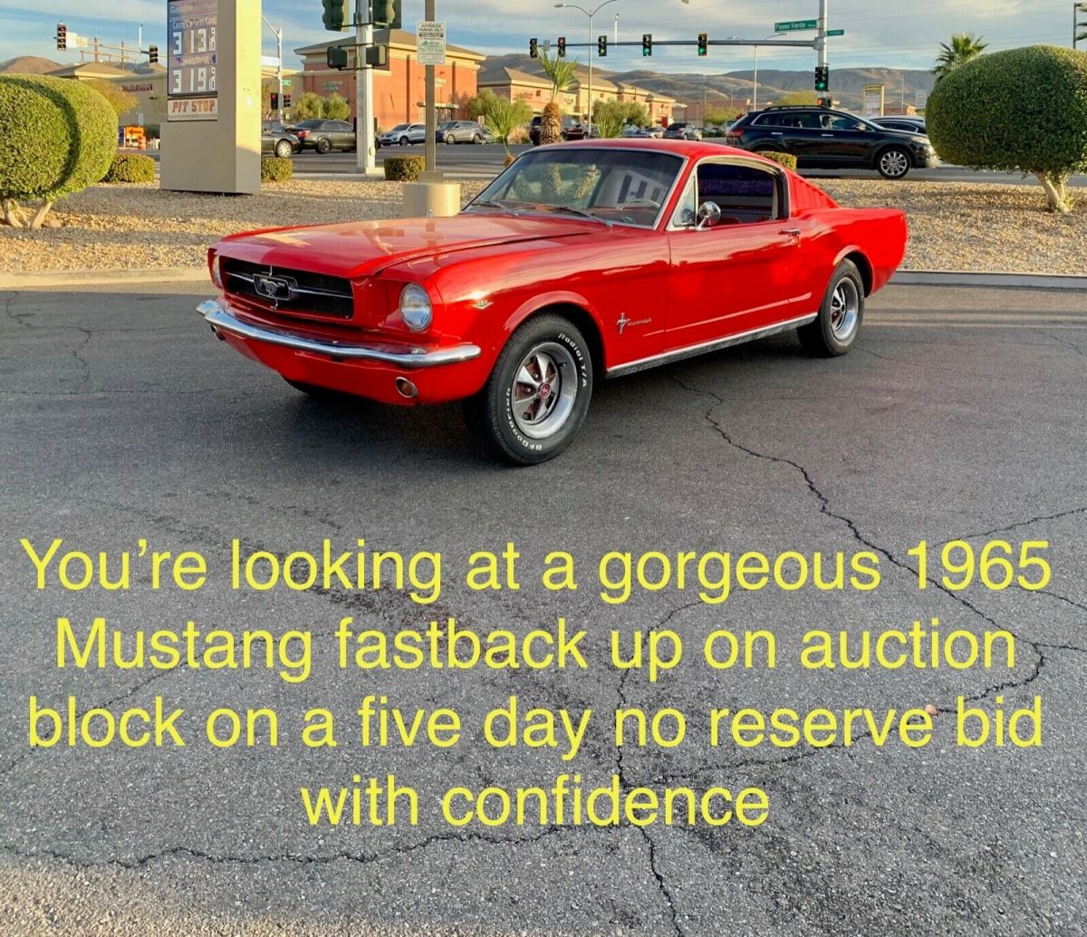 1965 Red Ford Mustang Fastback