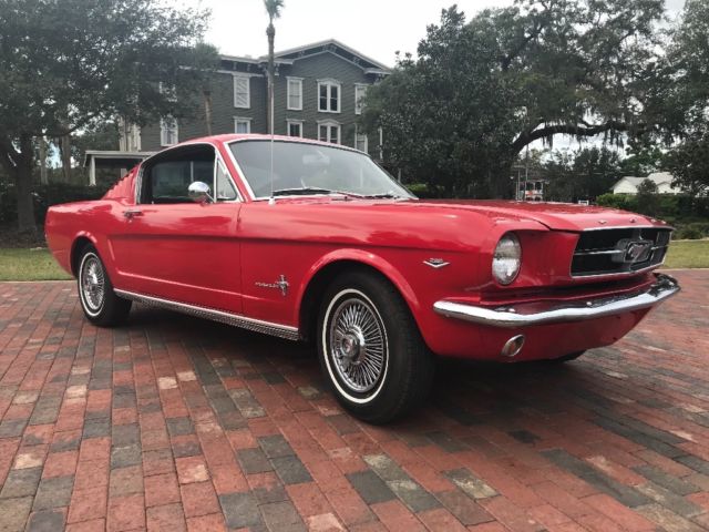 1965 Red Ford Mustang Fastback