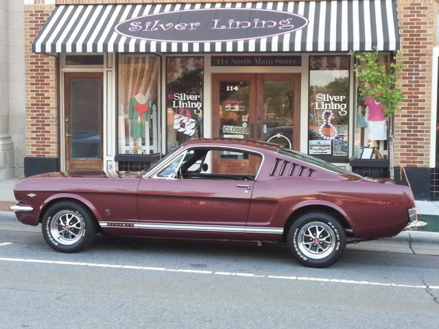 1965 Burgundy Ford Mustang Fastback