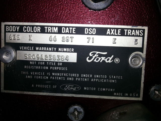 1965 Burgundy Ford Mustang Fastback