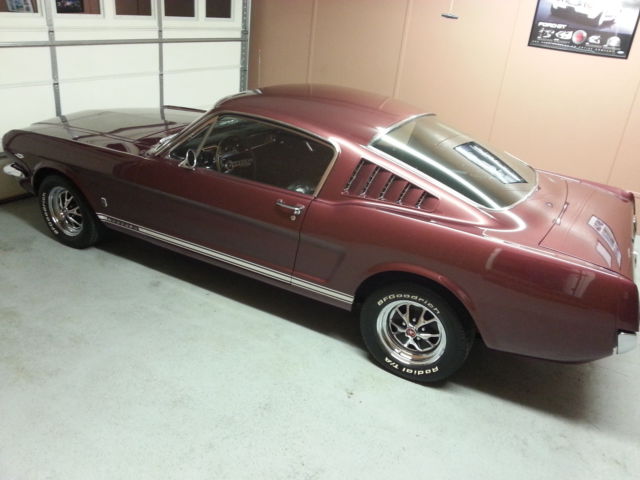 1965 Burgundy Ford Mustang Fastback
