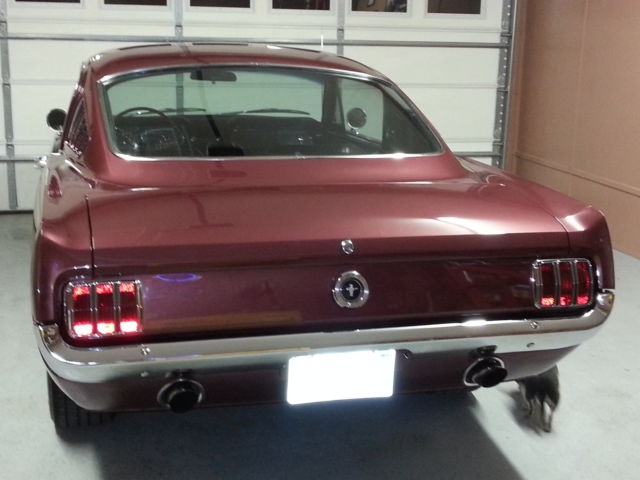 1965 Burgundy Ford Mustang Fastback