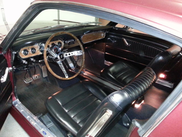 1965 Burgundy Ford Mustang Fastback