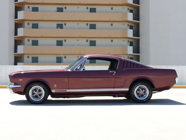 1965 Burgundy Ford Mustang Fastback
