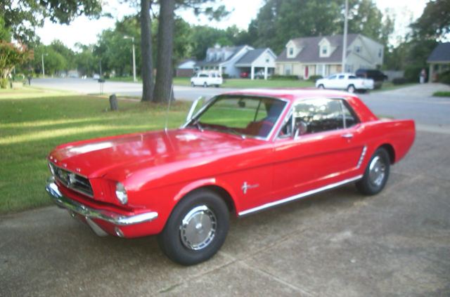 1965 Red (ORIGINALLY SILVER-BLUE METALLIC) Ford Mustang Hard top Coupe