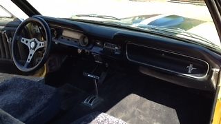 1965 Yellow W Black strips Ford Mustang notch back