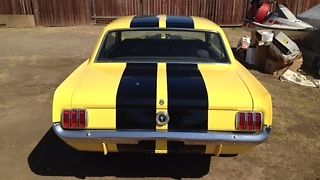 1965 Yellow W Black strips Ford Mustang notch back