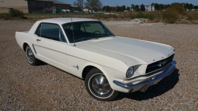 1965 White Ford Mustang