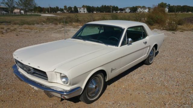 1965 White Ford Mustang