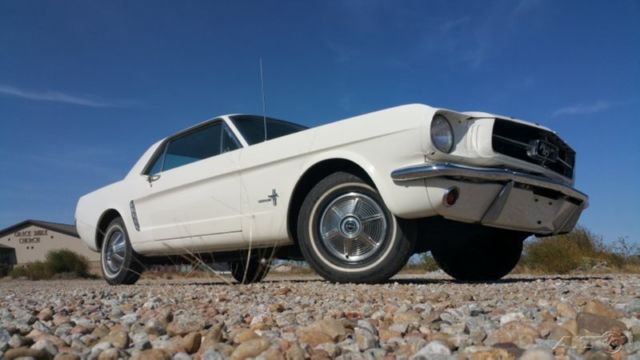 1965 White Ford Mustang