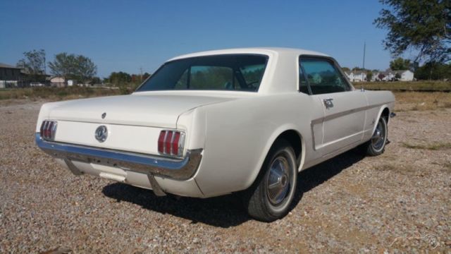 1965 White Ford Mustang