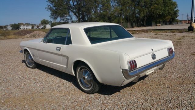 1965 White Ford Mustang