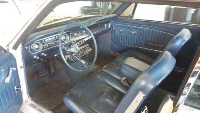 1965 White Ford Mustang
