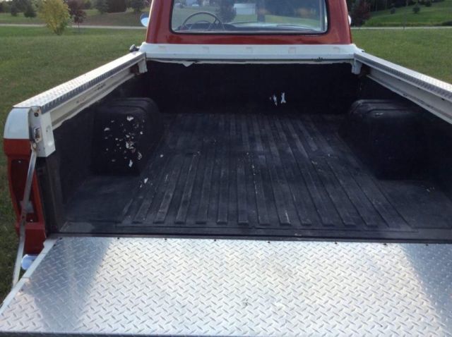 1965 Red Ford F-100 Standard Cab Pickup