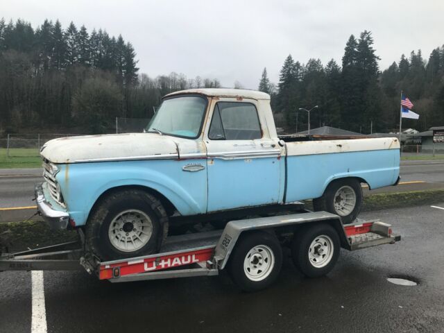 1965 Blue Ford F-100 Short bed