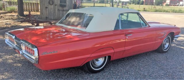 1965 Red Ford Thunderbird Convertible