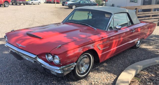 1965 Red Ford Thunderbird Convertible