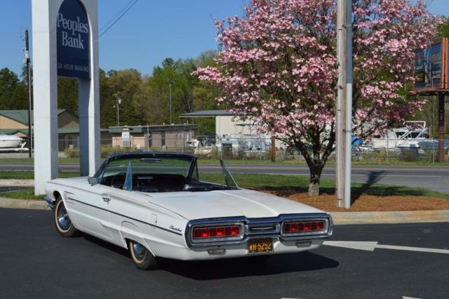 1965 White Ford Thunderbird Convertible
