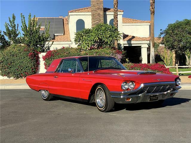 1965 Red Ford Thunderbird coupe