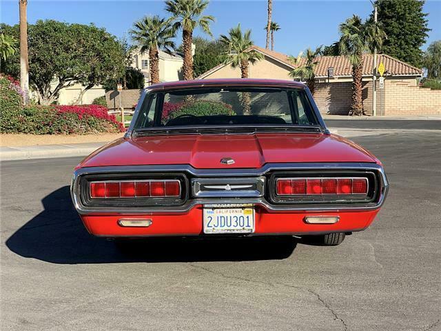 1965 Red Ford Thunderbird coupe
