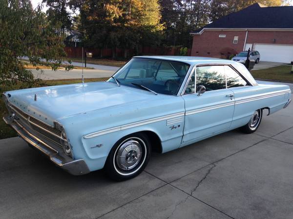 1965 Blue Plymouth Fury Coupe