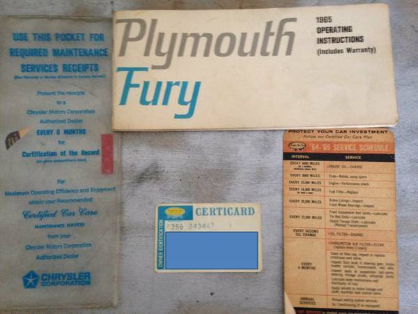 1965 Blue Plymouth Fury Coupe