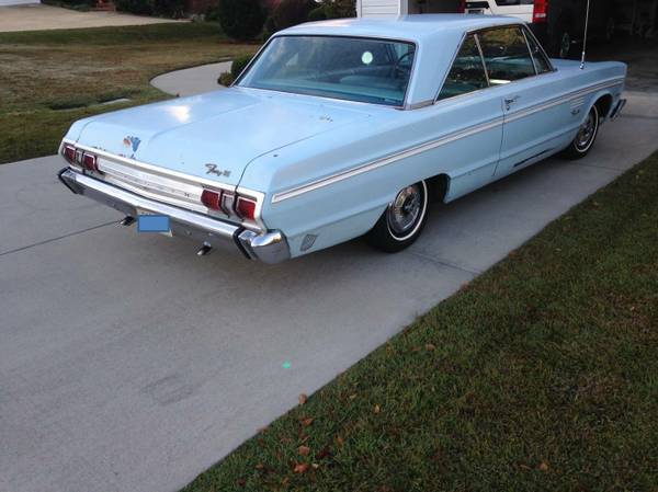 1965 Blue Plymouth Fury Coupe
