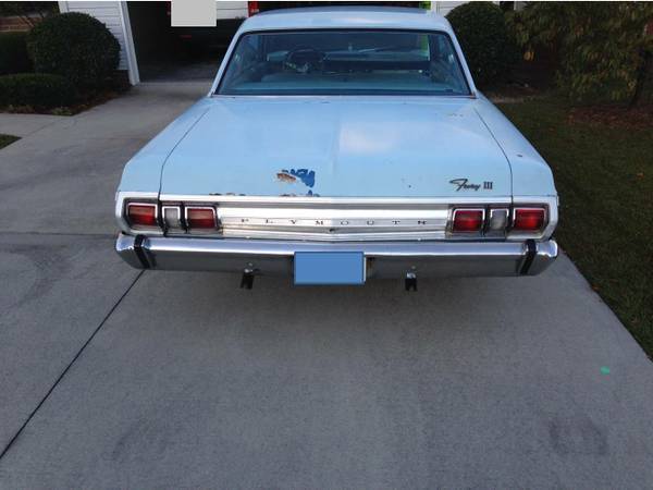 1965 Blue Plymouth Fury Coupe