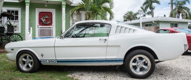 1965 White Ford Mustang Fast Back