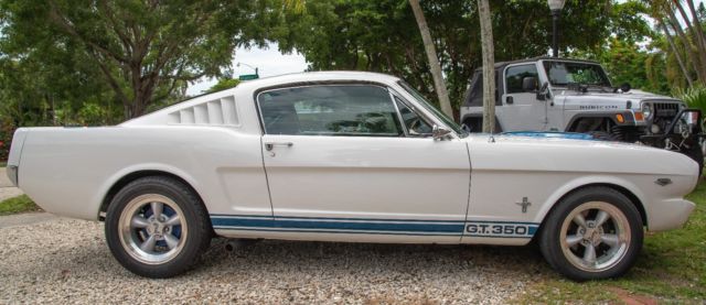1965 White Ford Mustang Fast Back