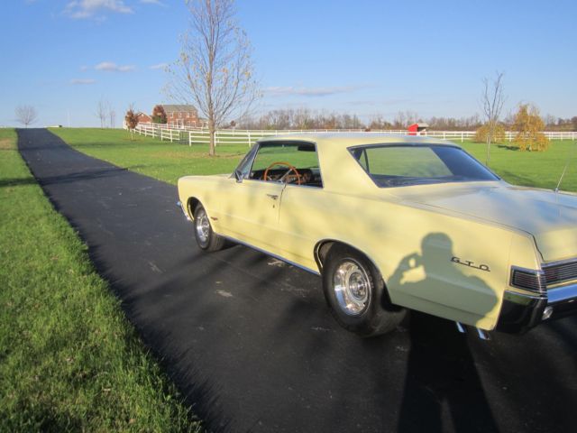 1965 yellow Pontiac GTO hardtop