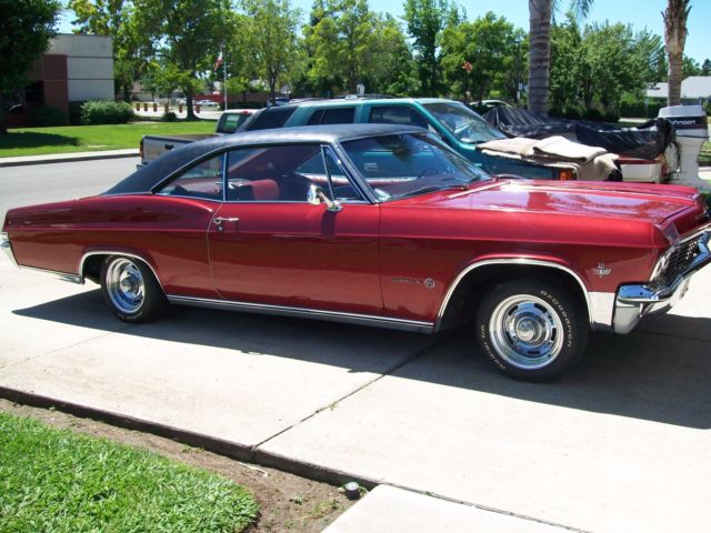 1965 Burgundy Chevrolet Impala Coupe