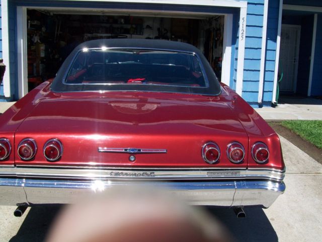 1965 Burgundy Chevrolet Impala Coupe