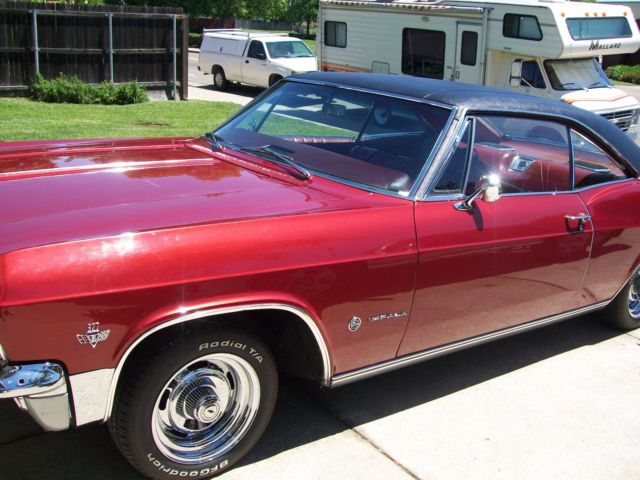 1965 Burgundy Chevrolet Impala Coupe