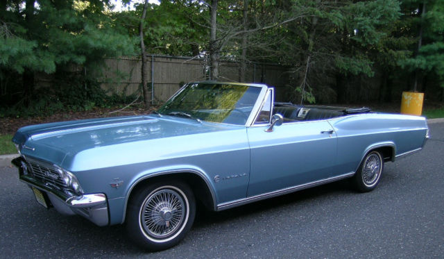 1965 Blue Chevrolet Impala Convertible