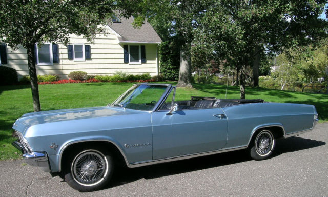 1965 Blue Chevrolet Impala Convertible