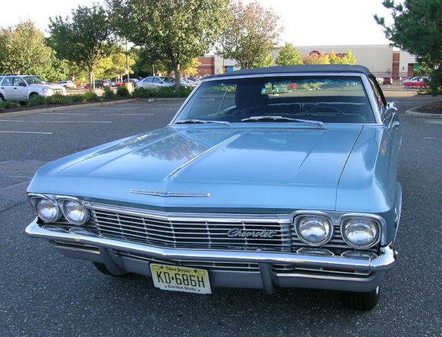 1965 Blue Chevrolet Impala Convertible