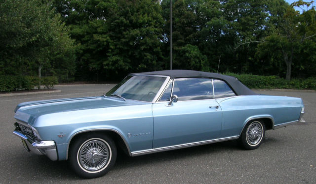 1965 Blue Chevrolet Impala Convertible