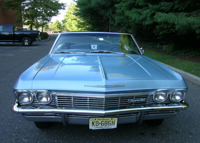 1965 Blue Chevrolet Impala Convertible