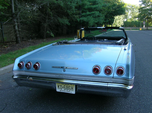 1965 Blue Chevrolet Impala Convertible