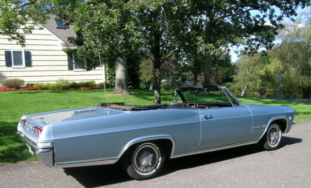 1965 Blue Chevrolet Impala Convertible